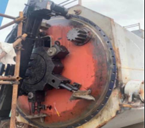 Vertical Flange milling on site