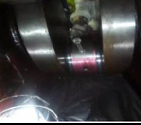 Hand grinding of crankpin journal